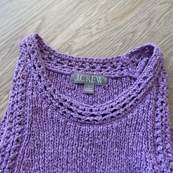 J.Crew purple knitted tank top - Picture 3 of 3